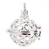 Rack Plating Brass Cage Pendants KK-S751-013S-1