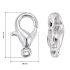Silver Color Plated Zinc Alloy Lobster Claw Clasps X-E103-S-3