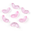 Spray Painted Transparent Glass Beads GLAA-T022-27D-1