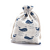 Polycotton(Polyester Cotton) Packing Pouches Drawstring Bags ABAG-S003-02D-1