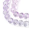 Transparent Glass Beads Strands X-GLAA-E036-07V-4