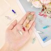 10Pcs 10 Colors Bullet Glass Pointed Pendants GLAA-FH0001-49-3