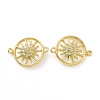 Rack Plating Brass Micro Pave Clear Cubic Zirconia Connector Charms KK-C008-07G-2