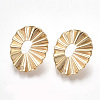 Brass Stud Earring Findings KK-S350-016G-1