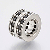 Brass Micro Pave Cubic Zirconia Beads ZIRC-S058-86P-2