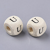 Printed Natural Wood Beads WOOD-T026-001U-2
