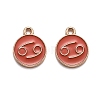 Alloy Enamel Pendants ENAM-S124-01B-12D-1