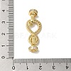 Rack Plating Brass Micro Pave Clear Cubic Zirconia Fold Over Clasps KK-A222-06G-3