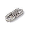 304 Stainless Steel Fold Over Clasps STAS-G307-11C-P-3