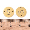 PVD Vacuum Plating 201 Stainless Steel Hollow Flat Round Links FIND-R149-03S-G-3