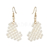 Heart Pearl Beads Dangle Earrings EJEW-JE04562-2