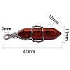 5Pcs 5 Style Natural Gemstone Pendants G-SZ0001-13-2