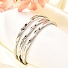 Non-Tarnish 304 Stainless Steel Cuff Bangles BJEW-K222-02P-6