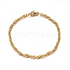 304 Stainless Steel Rope Chain Bracelets BJEW-L531-03G-2