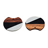 Tri-color Resin & Walnut Wood Pendants RESI-S358-77A-3