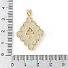 Brass Micro Pave Clear Cubic Zirconia Pendants KK-Q813-16A-G-3