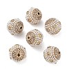 Golden Plated Alloy Rhinestone Beads FIND-E046-12G-1