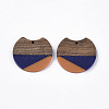 Two Tone Resin & Walnut Wood Pendants RESI-Q210-011A-B02-2
