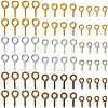 1200Pcs 9 Styles Iron Screw Eye Pin Peg Bails CABI-SP0001-01-1