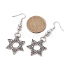 Star of David Alloy Dangle Earrings for Women Men EJEW-JE05840-3