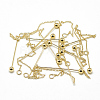Brass Cable Chain Big Pendants KK-T032-155G-2