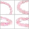 Natural Rose Quartz Bead Stretch Bracelets BJEW-K213-01-2