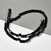 Natural Black Onyx(Dyed & Heated) Beads Strands G-F762-A16-01-2