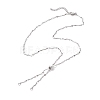 2Pcs 2 Colors 304 Stainless Steel Slider Necklace Makings AJEW-JB01265-2