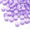 Transparent Stripe Resin Beads RESI-S345-6mm-06-1