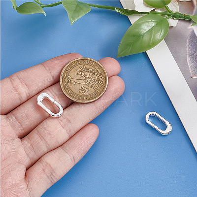2Pcs Brass Spring Gate Rings KK-BBC0024-20S-1