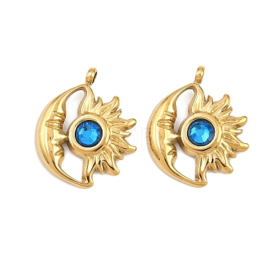 304 Stainless Steel Rhinestone Pendants STAS-Z166-24G-09-1