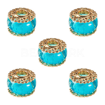 5Pcs Alloy European Beads MPDL-TADJ0001-02E-1