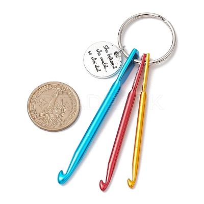 Aluminum Crochet Hooks Keychain KEYC-JKC01013-05-1