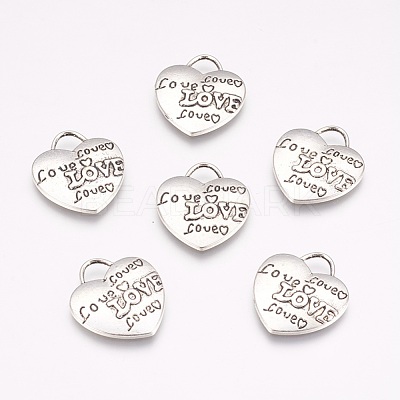 Tibetan Style Alloy Pendants TIBEP-A9142-AS-RS-1