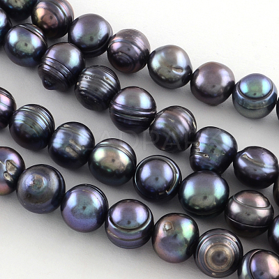 Natural Cultured Freshwater Pearl Beads Strands PEAR-R012-01-1