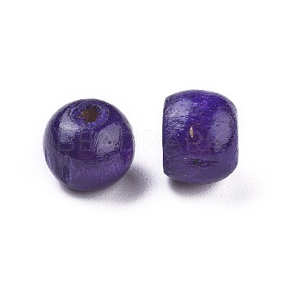 Dyed Natural Wood Beads WOOD-Q006-8mm-12-LF-1