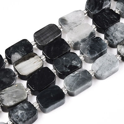 Natural Eagle Eye Stone Beads Strands G-C098-A16-01-1