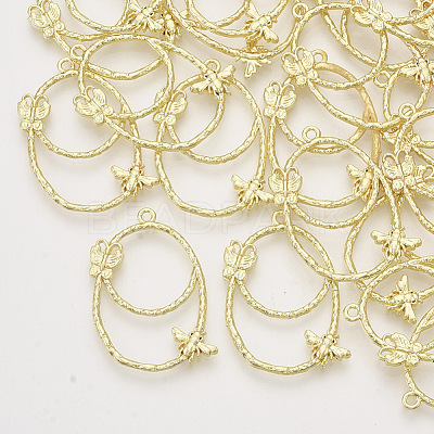 Alloy Open Back Bezel Pendants X-PALLOY-S121-194-1
