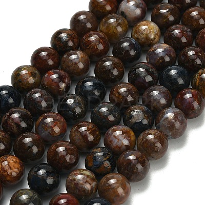 Natural Pietersite Beads Strands G-L642-B16-10mm-1