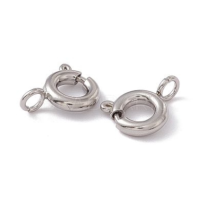 Non-Tarnish 201 Stainless Steel Spring Ring Clasps STAS-J401-LD022-6-1