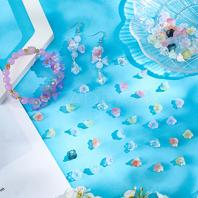 90Pcs 9 Colors Lampwork Beads LAMP-PA0001-12-1