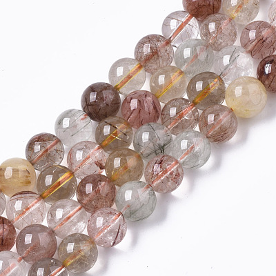 Natural Rutilated Quartz Beads Strands G-R465-24C-1