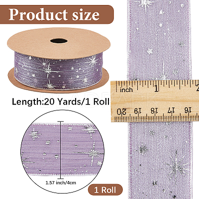 20 Yards Polyester Printed Grosgrain Ribbon OCOR-WH20005-32B-02-1