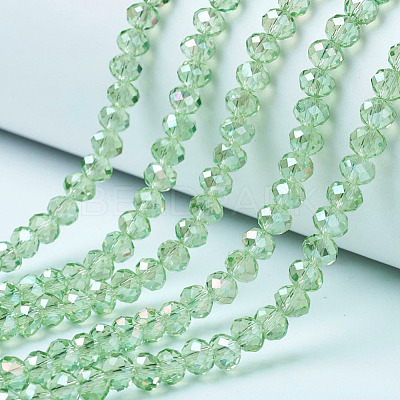 Electroplate Glass Beads Strands EGLA-A034-T4mm-B17-1