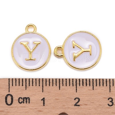 Golden Plated Alloy Charms X-ENAM-S118-01Y-1