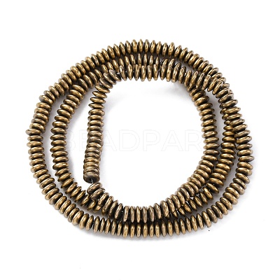 Electroplated Non-magnetic Hematite Beads Strands G-P571-B01-01B-1