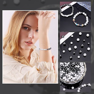 400Pcs 4 Style Synthetic Gemstone Beads G-FH0001-53-1