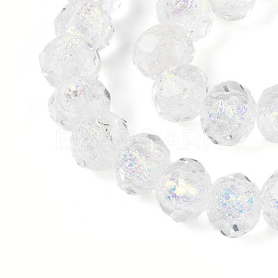 Handmade Foil Lampwork Beads Strands FOIL-T008-09F-1