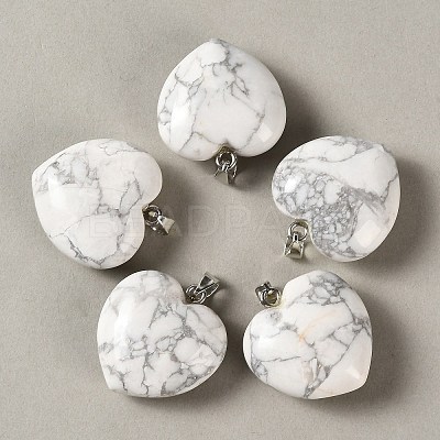 Natural Howlite Pendants GG-CBAA0EE-04P-19-1