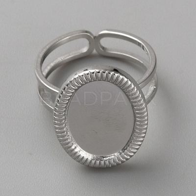 304 Stainless Steel Cuff Ring Findings FIND-WH0148-125H-P-1